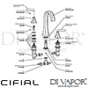 Cifial 31140HM U Hexa Lever 3 Hole Deck Basin Mixer Tap Dimension